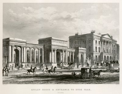 Apsley House, Hyde Park Corner, London von Thomas Hosmer Shepherd