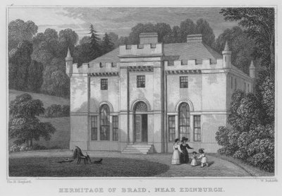 Einsiedelei von Braid, bei Edinburgh (Gravur) von Thomas Hosmer Shepherd
