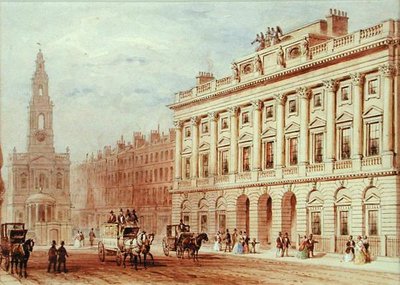Ansicht von Somerset House und der Kirche St. Mary Le Strand von Thomas Hosmer Shepherd