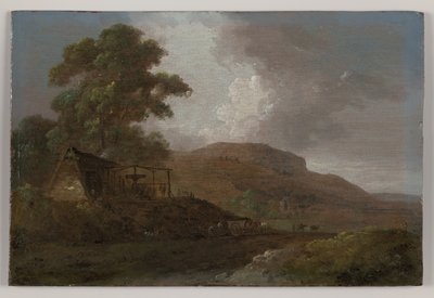 Walisische Landschaft mit Bleiminen von Thomas Jones