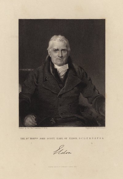 Der Rechte Ehrenwerte John Scott Earl of Eldon von Thomas Lawrence