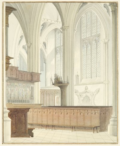 Innenansicht der Kathedrale von Bristol, nahe der Orgel von Thomas Leeson the Elder Rowbotham