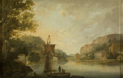 Blick auf den Avon und Hotwells mit den Fundamenten für Windsor Terrace von Thomas Leeson the Elder Rowbotham
