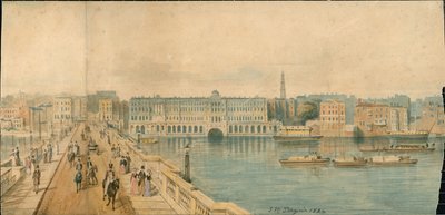 Panorama des Flusses Themse, Nordseite, in 13 Teilen von Thomas Mann Baynes