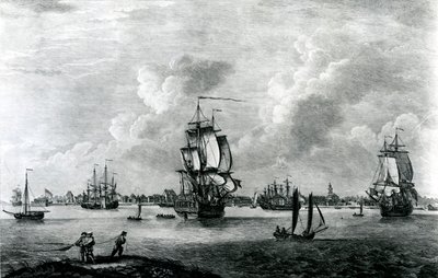 Ansicht von Charles Town, der Hauptstadt von South Carolina in Nordamerika, graviert von Pierre Charles Canot von Thomas Mellish