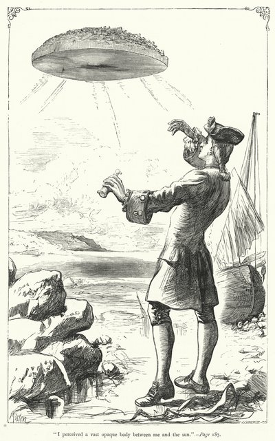 Illustration zu Gullivers Reisen von Jonathan Swift von Thomas Morten