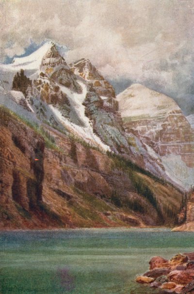 Ende des Lake Louise und Mount Aberdeen von Thomas Mower Martin