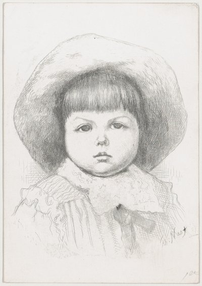 Porträt eines Kindes Cyril Nast, nach 1879 von Thomas Nast