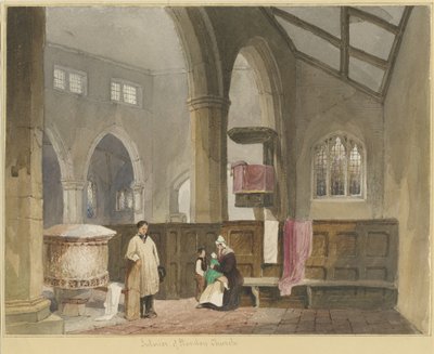 Innenraum der Standon Kirche von Thomas Peploe Wood