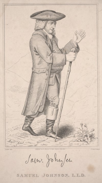 Samuel Johnson, auf seiner Highland-Tour 1773 von Thomas Priscott