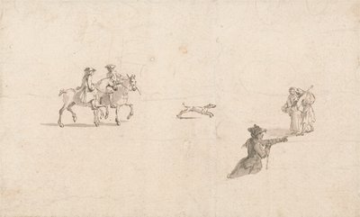 Reiter, Figuren und ein Hund von Thomas Ross