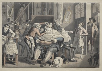 Ein Friseursalon von Thomas Rowlandson