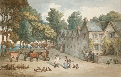 Ein Bauernhaus in Hengar, Cornwall, 1803 von Thomas Rowlandson