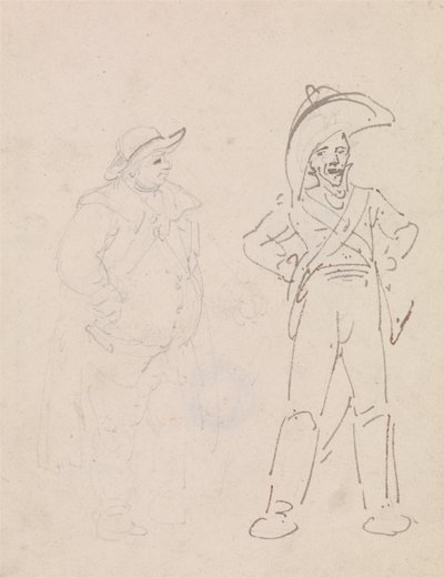 Ein Gendarm und ein anderer Mann von Thomas Rowlandson