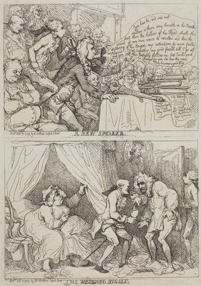 Ein neuer Sprecher - Die Hochzeitsnacht von Thomas Rowlandson