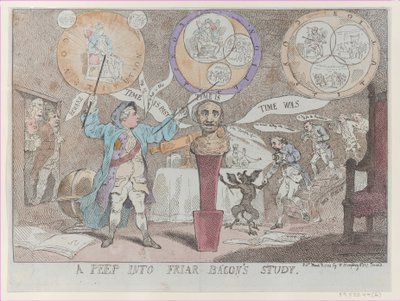 Ein Blick in das Studierzimmer von Bruder Bacon, 3. März 1784 von Thomas Rowlandson