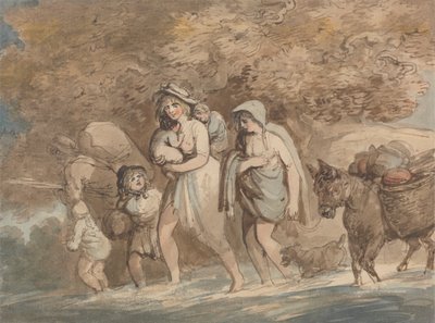 Ein Töpfer kehrt vom Markt zurück von Thomas Rowlandson