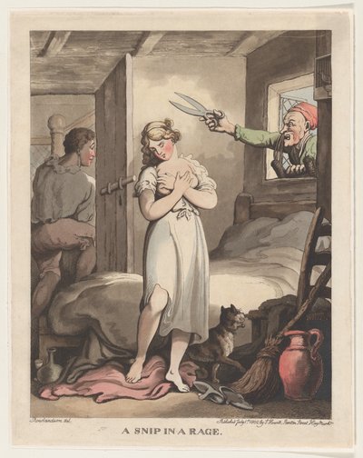 Ein wütender Schneider, 1. Juli 1802 von Thomas Rowlandson