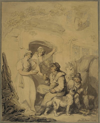 Ein Halt im Gasthof von Thomas Rowlandson