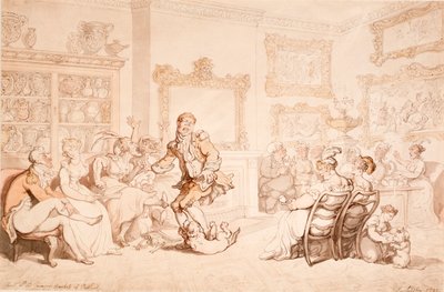 Ein Empfang bei der verwitweten Herzogin von Portland, 1703 von Thomas Rowlandson