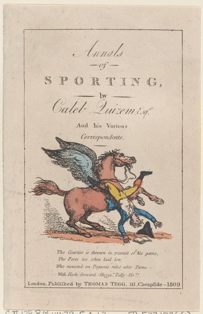 Annalen des Sports, 1809 von Thomas Rowlandson