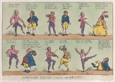 Unbeholfene Truppen studieren die Anmut!!, 29. August 1809 von Thomas Rowlandson