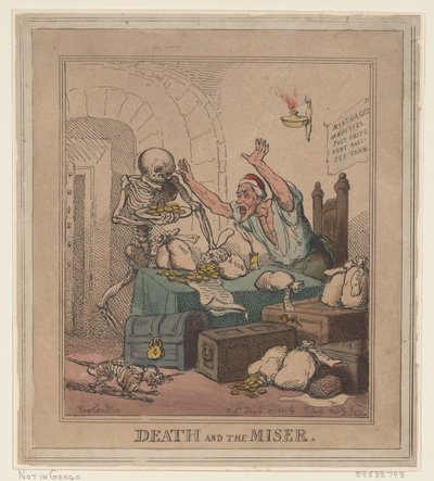 Der Tod und der Geizhals von Thomas Rowlandson