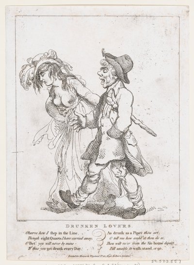 Betrunkene Liebhaber von Thomas Rowlandson