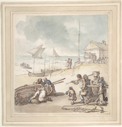 Figuren am Meer von Thomas Rowlandson