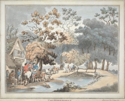Fuchsjagd [Satz von sechs]: 4. Die Erfrischung von Thomas Rowlandson
