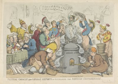 Die Auflösung des Rheinbundes, 1813 von Thomas Rowlandson