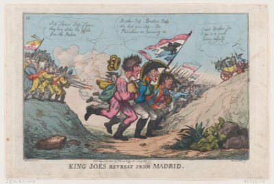 König Joes Rückzug aus Madrid, 21. August 1808 von Thomas Rowlandson