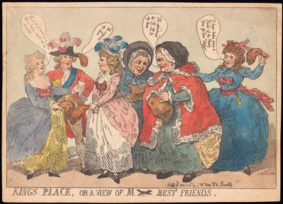 Kings Place oder eine Ansicht von M ---- Best Friends, veröffentlicht 1784 von Thomas Rowlandson