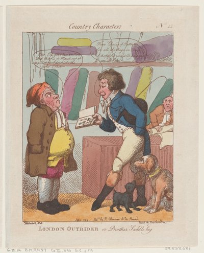 Londoner Reiter oder Bruder Satteltasche, 10. September 1799 von Thomas Rowlandson