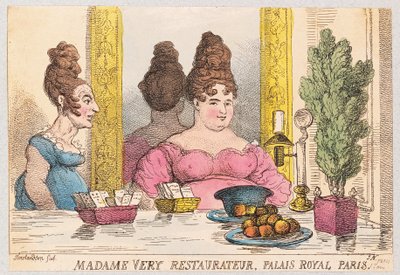 Madame Very, Restaurateur, Palais Royal, Paris, veröffentlicht 1814 von Thomas Rowlandson