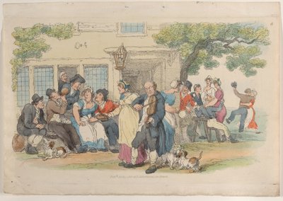 Tafel 6: Die Ale-House-Tür, aus World in Miniature, 1816 von Thomas Rowlandson