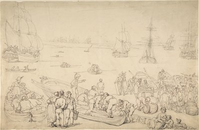 Hafenstadt von Thomas Rowlandson