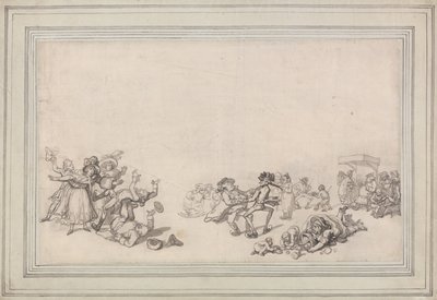 Schlittschuhlaufen auf der Serpentine von Thomas Rowlandson