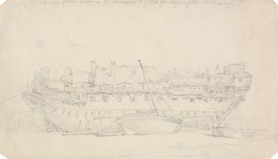 Studie eines Hulk von Thomas Rowlandson