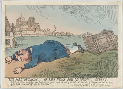 Der Fall von Dagon - Oder seltene Nachrichten für Leadenhall Street, 4. Januar 1784 von Thomas Rowlandson