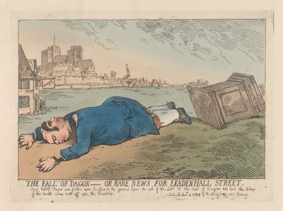 Der Fall von Dagon oder Seltene Neuigkeiten für die Leadenhall Street von Thomas Rowlandson