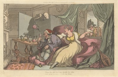 Die Flitterwochen, The English Dance of Death, Platte 13, 1. August 1814 von Thomas Rowlandson