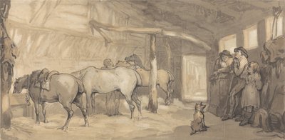 Der Stall eines Gasthauses, ca. 1790 von Thomas Rowlandson