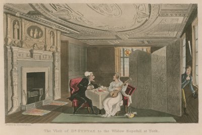 Der Besuch von Dr. Syntax bei der Witwe Hopefull in York von Thomas Rowlandson