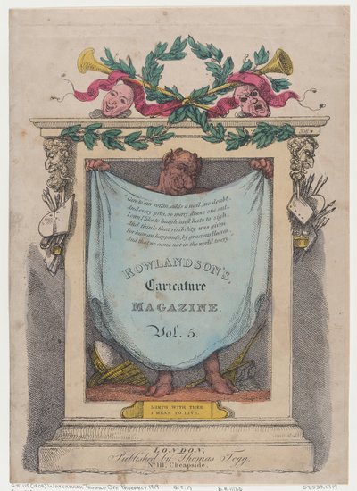 Titelseite, Rowlandsons Karikaturmagazin, Bd. 5, 1808 von Thomas Rowlandson