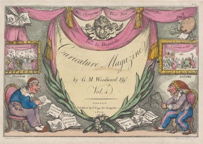 Titelseite, Die Karikaturzeitschrift von G. M. Woodward, Bd. 4, 1809 von Thomas Rowlandson