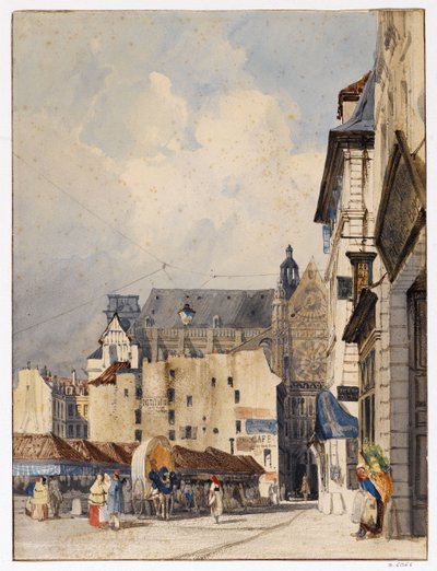 Die Rue des Prouvaires und die Kirche Saint-Eustache von Thomas Shotter Boys
