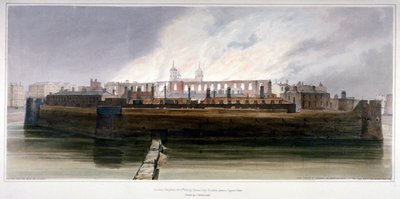 Der Tower von London am Morgen nach dem Brand im Zeughaus am 30. Oktober 1841 von Thomas Shotter Boys