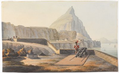 Das Gouverneurs-Häuschen auf dem Felsen von Gibraltar, März 1827 (Aquarell) von Thomas Staunton St Clair