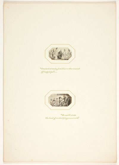 Studie für eine Platte aus The Task von Thomas Stothard
